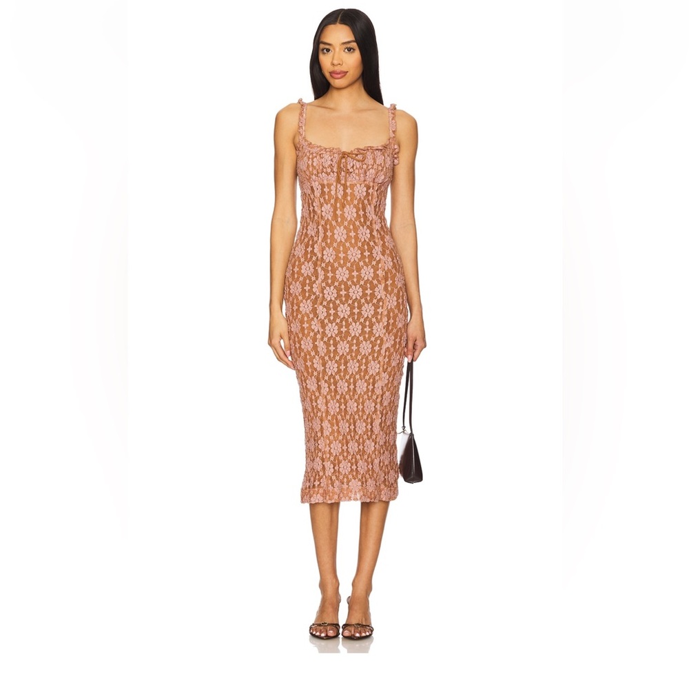 Free people Lucinda lace midi dress